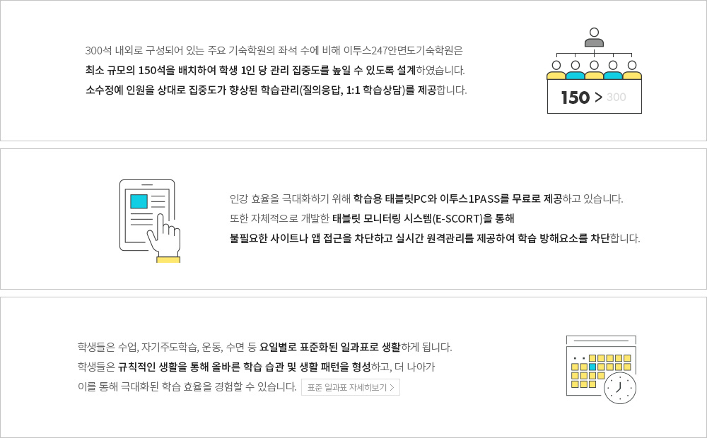 1:1 개인 맞춤 소수정예 관리 시스템